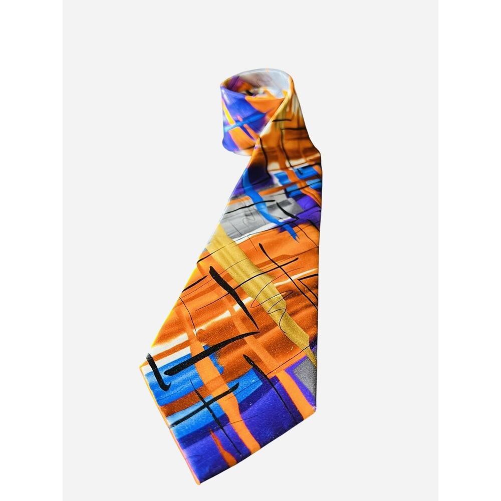 J. GARCIA‎ Men's 100% Silk Tie ~ Orange ~ Alligator Works ~ Collection #66